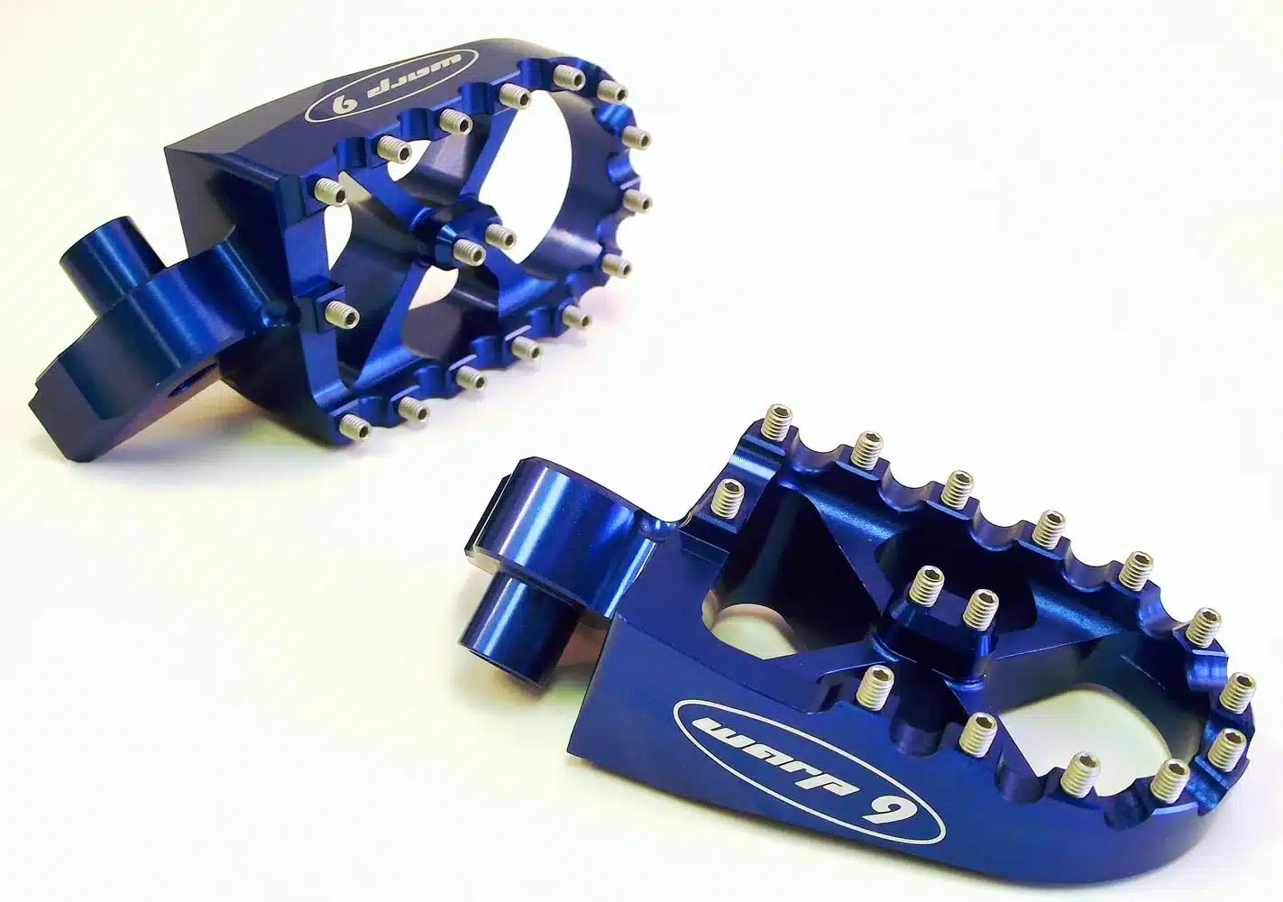 blue footpegs